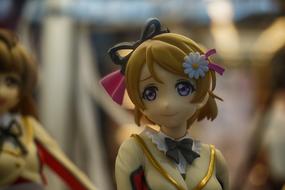 Manga Girl Pretty on a blurred background