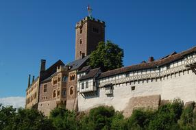 wartburg castle at summer, Germany, Eisenach