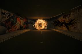 Long Exposition Light Night fire