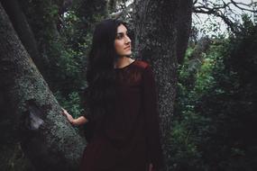 Girl Alone dark forest