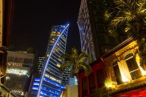 illuminated Building Structure Architecture