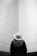 Black And White Girl city wall