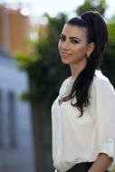 beautiful brunette in an elegant way