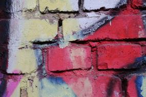 Bricks Wall Structure red yellow