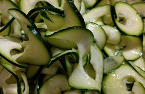 spiral sliced zucchini