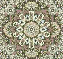 seamless pattern abstract mandala drawing