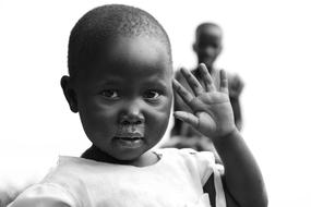 Children Of Uganda Black And White