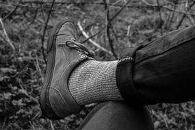 Guy legs black and white