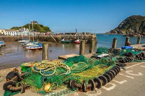 Port Fishing Nets on Pier