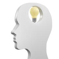 lightbulb female head