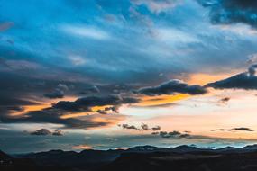 beautiful sunrise in the cloudy sky