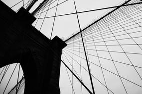 Brooklyn Bridge Architecture Black white
