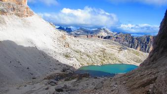 mountain lake in South Tyrol, Italy