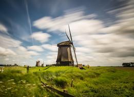 Windmill green grass