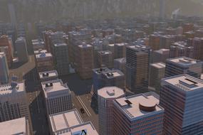 modern city as a 3d model