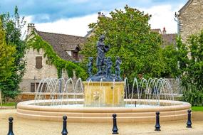 Fountain Place statue and Trees