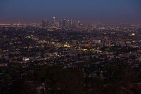 Los Angeles City night lights