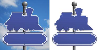 clipart of sky blue post signs