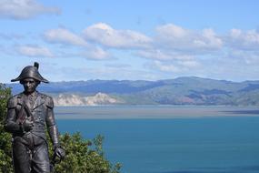 bronze sculpture on a hill