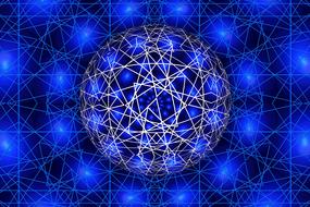 network, abstract blue banner