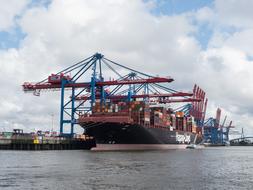 Container Ship Port Hamburg