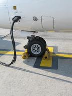 service for a airplane at the airport