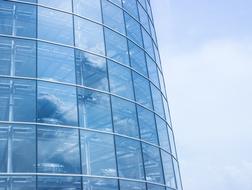 facade of a modern round glass building in Dresden