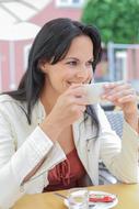 girl drinking coffee