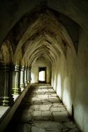 long arched passage at Muckross Abbey