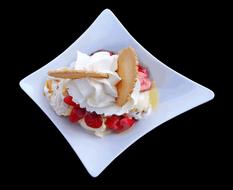 Frozen candy and cream