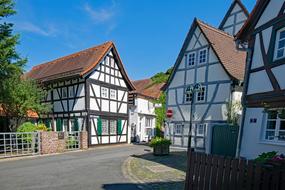 buildings in the historic center in dreieich, Germany