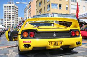 Car Yellow Ferrari
