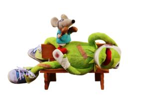 Kermit Mouse Stuffed Animal Boxing