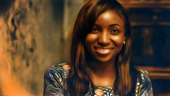 Beautiful African woman portrait