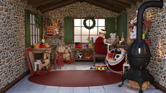 Christmas Time Santa room