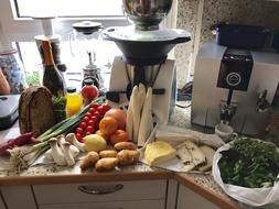 food in the kitchen