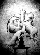 Deer Hunting Dogs drawing