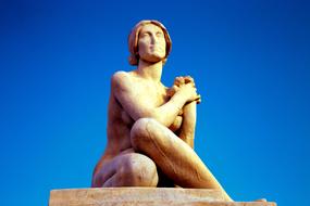 Statue Woman Sky