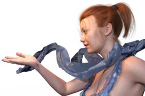 woman scarf wind fashion female