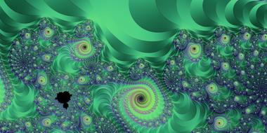 fractal gradient as a colorful infinity green texture