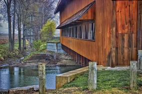 Covered Bridge Scenery Trees