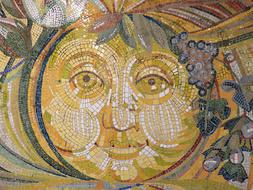 yellow face mosaic view