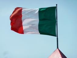 Italy flag on the Roof