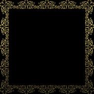 background frame ornaments gold black
