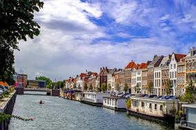 Canal and Buildings in Middelburg