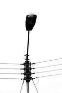 photo of a street lamp and electrical networks