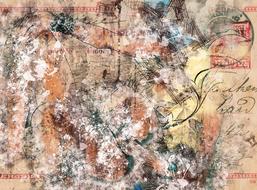 art collage colorful design