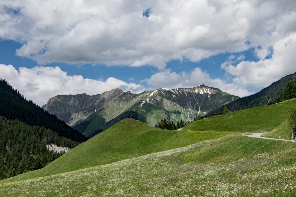 scenery on the beautiful mountains of the alps