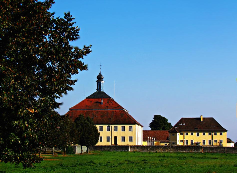 Building Castle and green grass