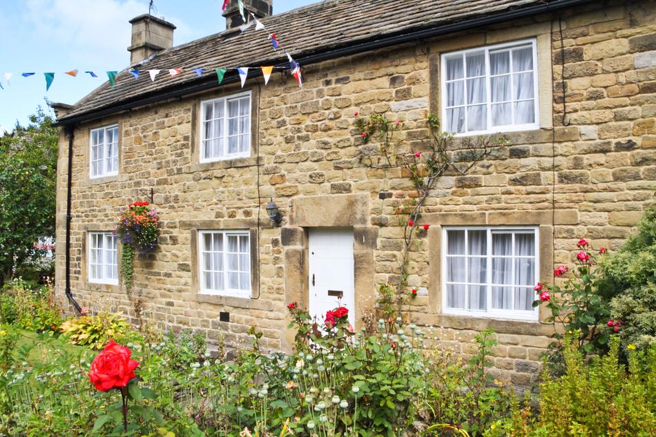House and rose garden